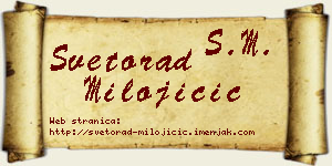 Svetorad Milojičić vizit kartica